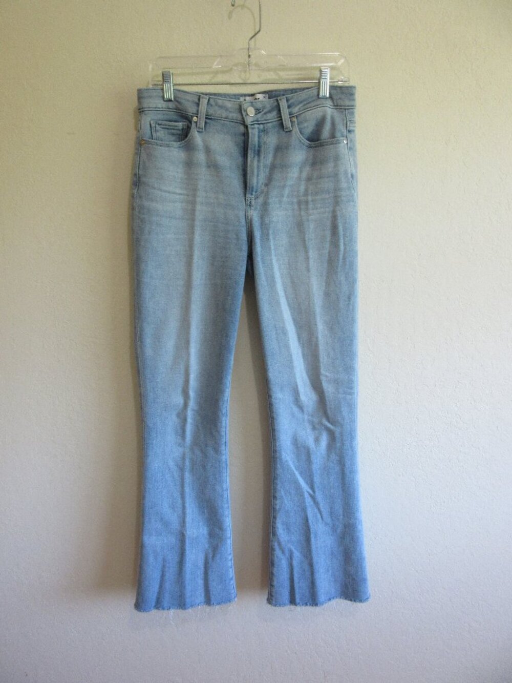 PAIGE Blue High Rise Laurel Canyon 29 Denim Flared Jeans